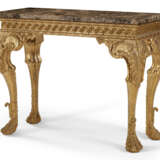 A PAIR OF GEORGE II STYLE GILTWOOD SIDE TABLES WITH MARBLE TOPS - фото 2
