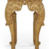 A PAIR OF GEORGE II STYLE GILTWOOD SIDE TABLES WITH MARBLE TOPS - фото 4