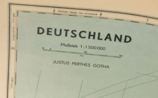 JUSTUS PERTHES GOTHA,"DEUTSCHLAND", Besatzungszonen ab 1945, Farbdruck, Deutschland, 1940er-Jahre - фото 2
