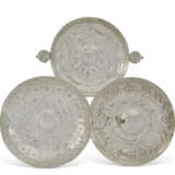 THREE CHARLES I AND COMMONWEALTH SILVER TWO-HANDLED SWEETMEAT DISHES - photo 1