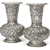 A PAIR OF CHARLES II SILVER GARNITURE VASES - photo 1