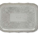 A GEORGE V SILVER TWO-HANDLED LARGE TRAY - photo 1