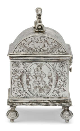 A DUTCH SILVER MARRIAGE CASKET - photo 2