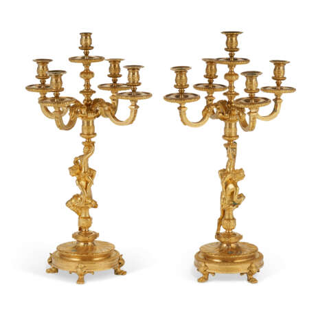 A PAIR OF FRENCH ORMOLU FIVE-LIGHT CANDELABRA - photo 5