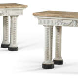 A PAIR OF NORTH ITALIAN GREY-PAINTED CONSOLE TABLES - photo 1