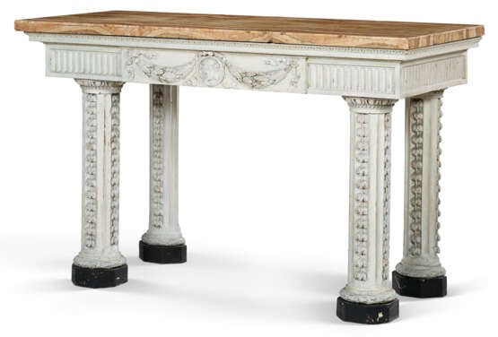 A PAIR OF NORTH ITALIAN GREY-PAINTED CONSOLE TABLES - photo 3