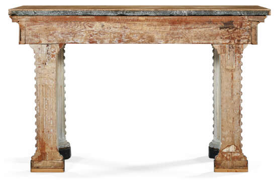 A PAIR OF NORTH ITALIAN GREY-PAINTED CONSOLE TABLES - photo 5