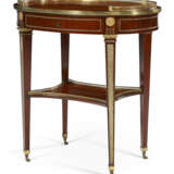 A GERMAN ORMOLU-MOUNTED MAHOGANY AND ACAJOU MOUCHETE (PLUM PUDDING MAHOGANY) MECHANICAL WRITING TABLE - photo 1