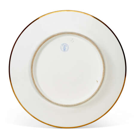 TWO SEVRES PORCELAIN 'BLEU AGATE' DESSERT PLATES FROM THE ‘SERVICE DES PETITES VUES DE FRANCE’ - photo 2