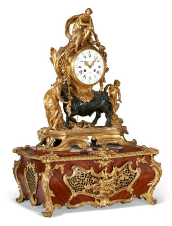 AN ASSEMBLED FRENCH ORMOLU, PATINATED BRONZE AND KINGWOOD MUSICAL CLOCK - photo 3