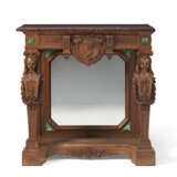 A FRENCH MALACHITE-INSET CARVED WALNUT CONSOLE TABLE - Foto 1