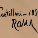 GROSSER UND KLEINER FLORALER WANDTELLER , bemalte glasierte Keramik, signiert, Rom 1899/ Italien 20. Jahrhundert - фото 6