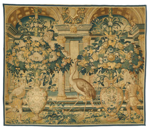 A FLEMISH VERDURE TAPESTRY FRAGMENT - Foto 1