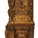 A LARGE RENAISSANCE REVIVAL CARVED OAK, WALNUT AND STAINED FRUITWOOD MARQUETRY SECRETAIRE - photo 5