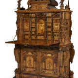 A LARGE RENAISSANCE REVIVAL CARVED OAK, WALNUT AND STAINED FRUITWOOD MARQUETRY SECRETAIRE - photo 7