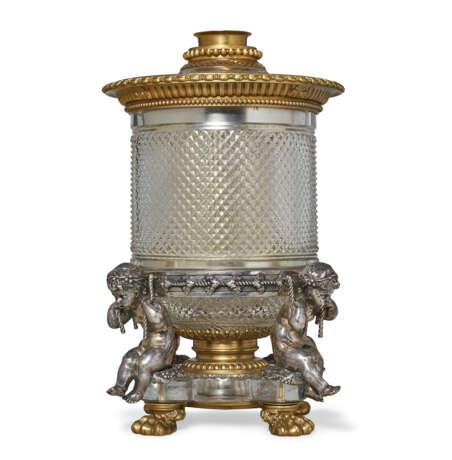 A FRENCH CUT-CRYSTAL ORMOLU AND ELECTROPLATED WINE COOLER - photo 2