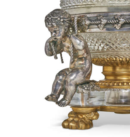 A FRENCH CUT-CRYSTAL ORMOLU AND ELECTROPLATED WINE COOLER - photo 3