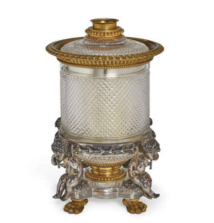 A FRENCH CUT-CRYSTAL ORMOLU AND ELECTROPLATED WINE COOLER - photo 4