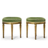 A PAIR OF LOUIS XVI GILT-WALNUT TABOURETS - photo 2