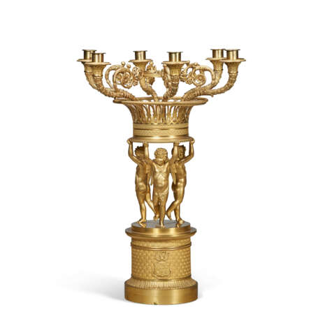 A RESTAURATION ORMOLU SIX-LIGHT CENTERPIECE CANDELABRUM - photo 1