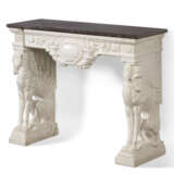 A WHITE MARBLE CONSOLE TABLE - photo 2