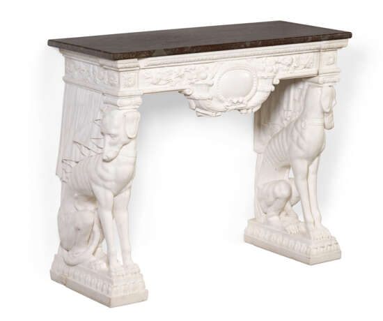 A WHITE MARBLE CONSOLE TABLE - photo 3