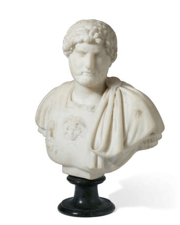 AN ITALIAN WHITE MARBLE BUST OF AN EMPEROR - photo 1