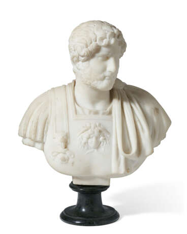 AN ITALIAN WHITE MARBLE BUST OF AN EMPEROR - photo 2