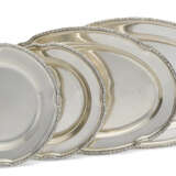 A SET OF FOUR GERMAN SILVER PLATTERS - photo 1