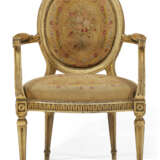 A PAIR OF LOUIS XVI CREAM PAINTED FAUTEUILS - photo 2