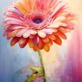 Цветок Гербера картина маслом Евгения Дувакина Canvas on the subframe Oil paint Realism цветок гербера 2023 - photo 1