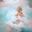 Ангелок в облаках картина маслом - Achat en un clic