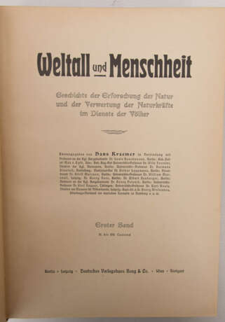 HANS KRAEMER, Weltall und Menschheit , Band 1-5 , Deutschland 1900. - photo 3