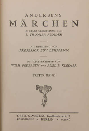 HANS CHRISTIAN ANDERSEN, Mächen, Bnd. 1-4, Deutschland 20. Jahrhundert - фото 4