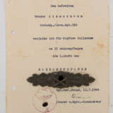KONVOLUT URKUNDEN MIT ORDEN, teils versilbert/bronziert, Drittes Reich 1939-1944 - Foto 13