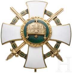 Orden der Heiligen Krone - Offizierskreuz mit Schwertern, um 1942