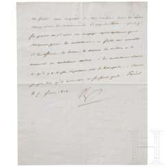 Napoleon I. - mit "NP" signierter Diktatbrief an den Kriegsverwaltungsminister Comte de Cessac mit Anweisungen für Truppenverlegungen vom 7. Februar 1813