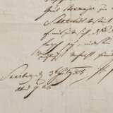 Feldmarschall Josef Wenzel Radetzky von Radetz (1766 - 1858) - eigenhändiger Brief mit Unterschrift, datiert 3.7.1815 - Foto 1