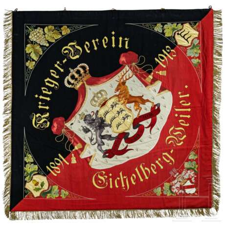 Fahne des Kriegervereins Eichelberg-Weiler, Württemberg, 1891 - 1913 - photo 1
