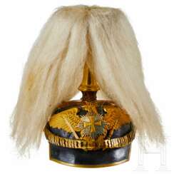 A helmet for Prussian Officers in the 1st Guard Landwehr Cavalry Regiment, with bush