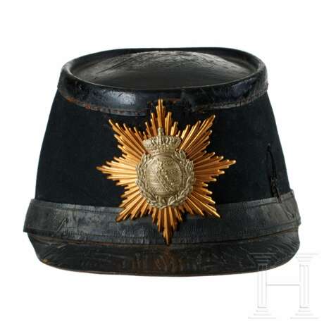 A shako for Saxon Fusilier Regiment 108 Enlisted Men, with cover - photo 1