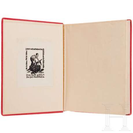 Joseph Goebbels - Luxusausgabe von "Deutsche Zeitenwende" mit Exlibris von Richard Rother (1890 - 1980) - photo 1