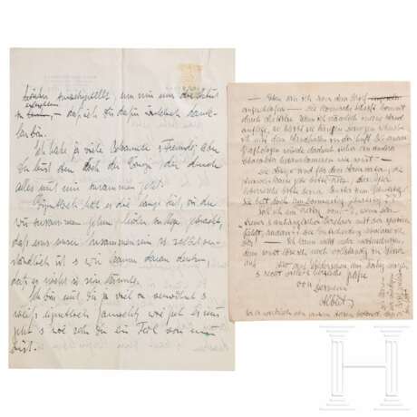 Albert Speer - zwei Briefe mit Briefkopf, 1923 und 1939, sowie zwei Stiche von Schuricht - фото 1