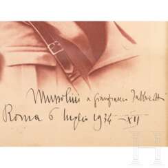 Benito Mussolini - eigenhändig signiertes Porträtbild