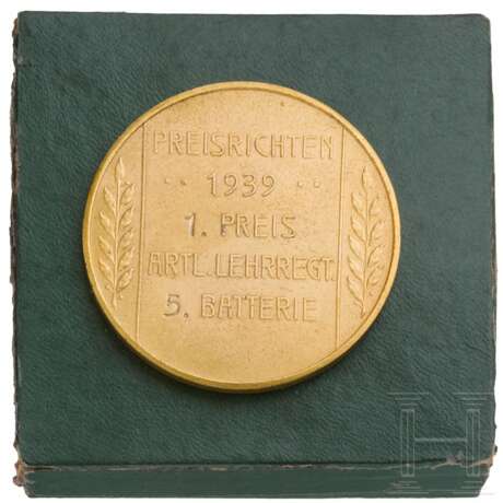 Medaille für das Preisrichten der Artillerie 1939 im Etui - Foto 1