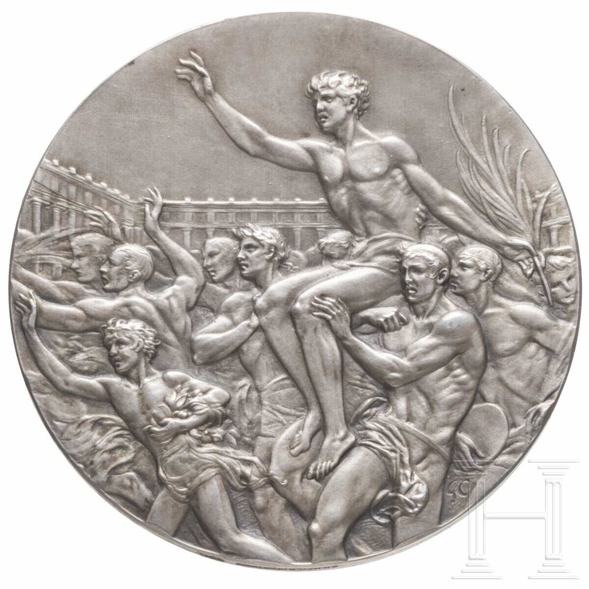 Franz Berghammer (1913 - 1944) - Nachlass mit Siegermedaille für den 2. Platz im Feldhandball bei den XI. Olympischen Sommerspielen in Berlin 1936