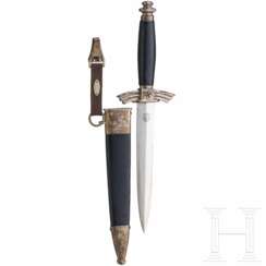 DLV-Dienstdolch (Fliegermesser) M 1934 mit Gehänge, Hersteller Eickhorn, Solingen