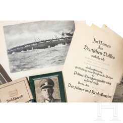 Oberleutnant der Gendarmerie Alfred Weiße - Urkunden, Auszeichnungen, Dokumente, Fotos und Fotoalben des Überlebenden des Untergangs der SMS Blücher am 24.1.1915