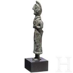 Bronzestatuette einer Frau mit Halbmond, neoelamitisch, 8. - 7. Jhdt. v. Chr.