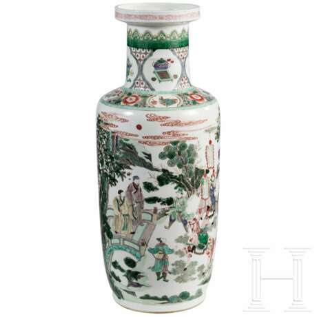 Große Famille-verte-Vase mit Soldaten, China, 19./20. Jhdt. - photo 1